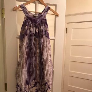 Purple and White beach cover-up